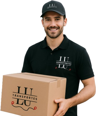 Entregador segurando caixa